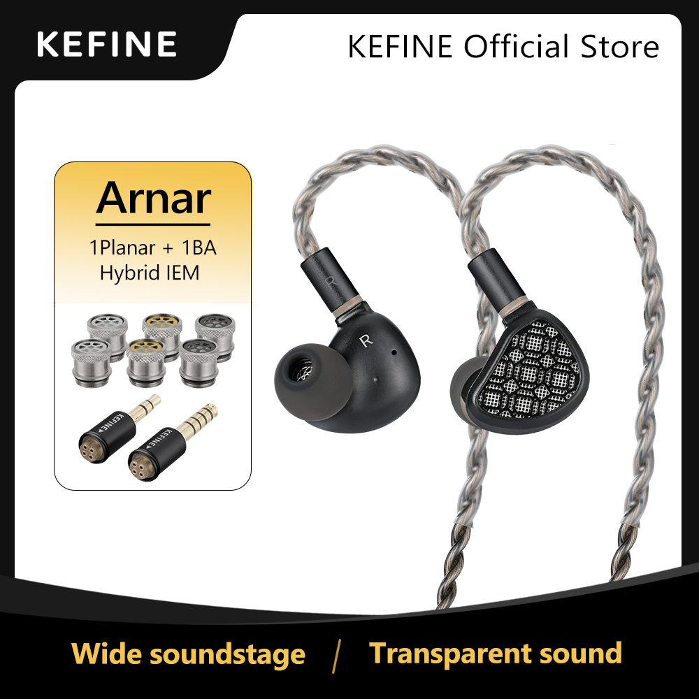 Planar Magnetic Iem Earphones - Słuchawki KEFINE Arnar 14.5mm z przetwornikami