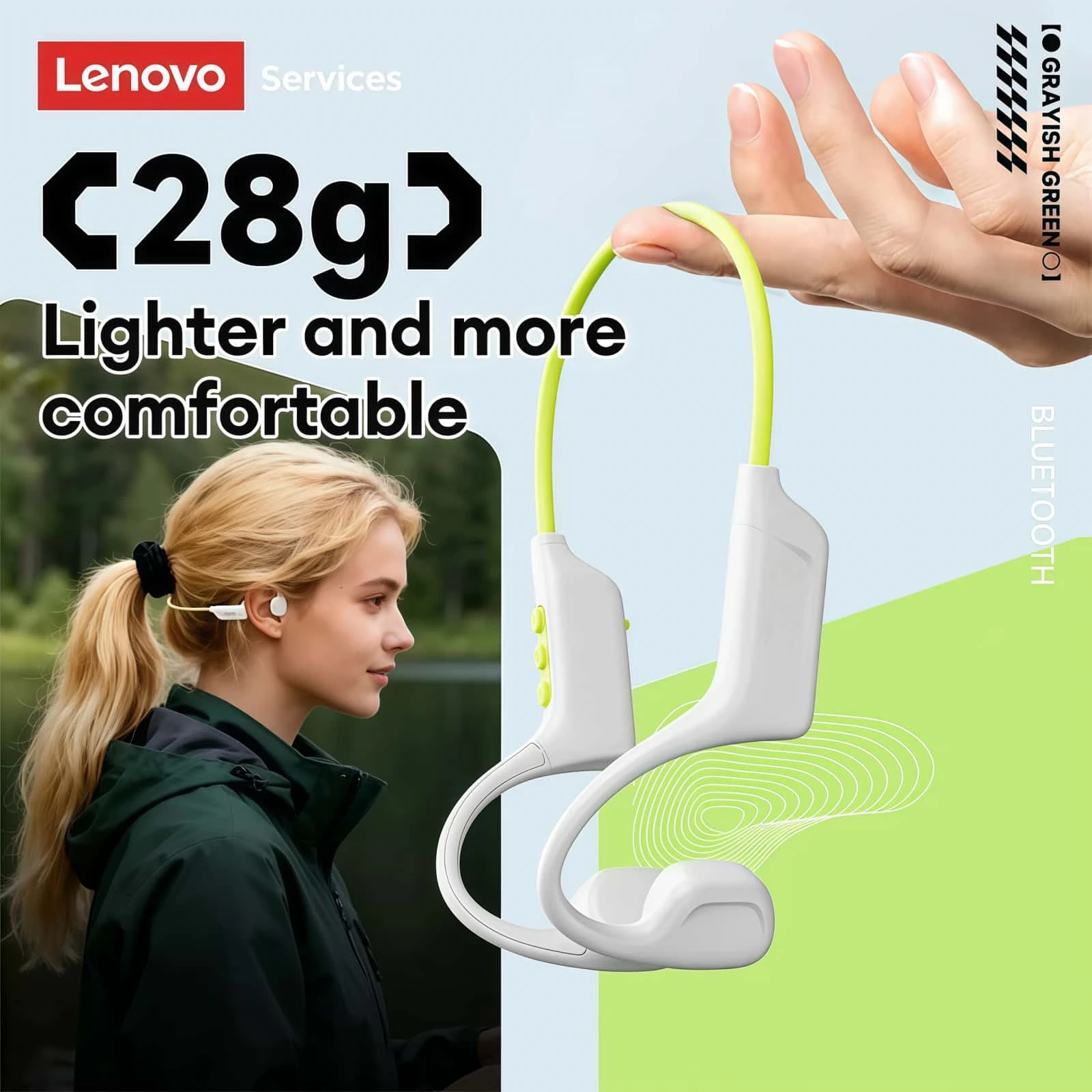 Słuchawki Lenovo S102 z przewo – Bone Conduction Running Headphones recenzja i cena