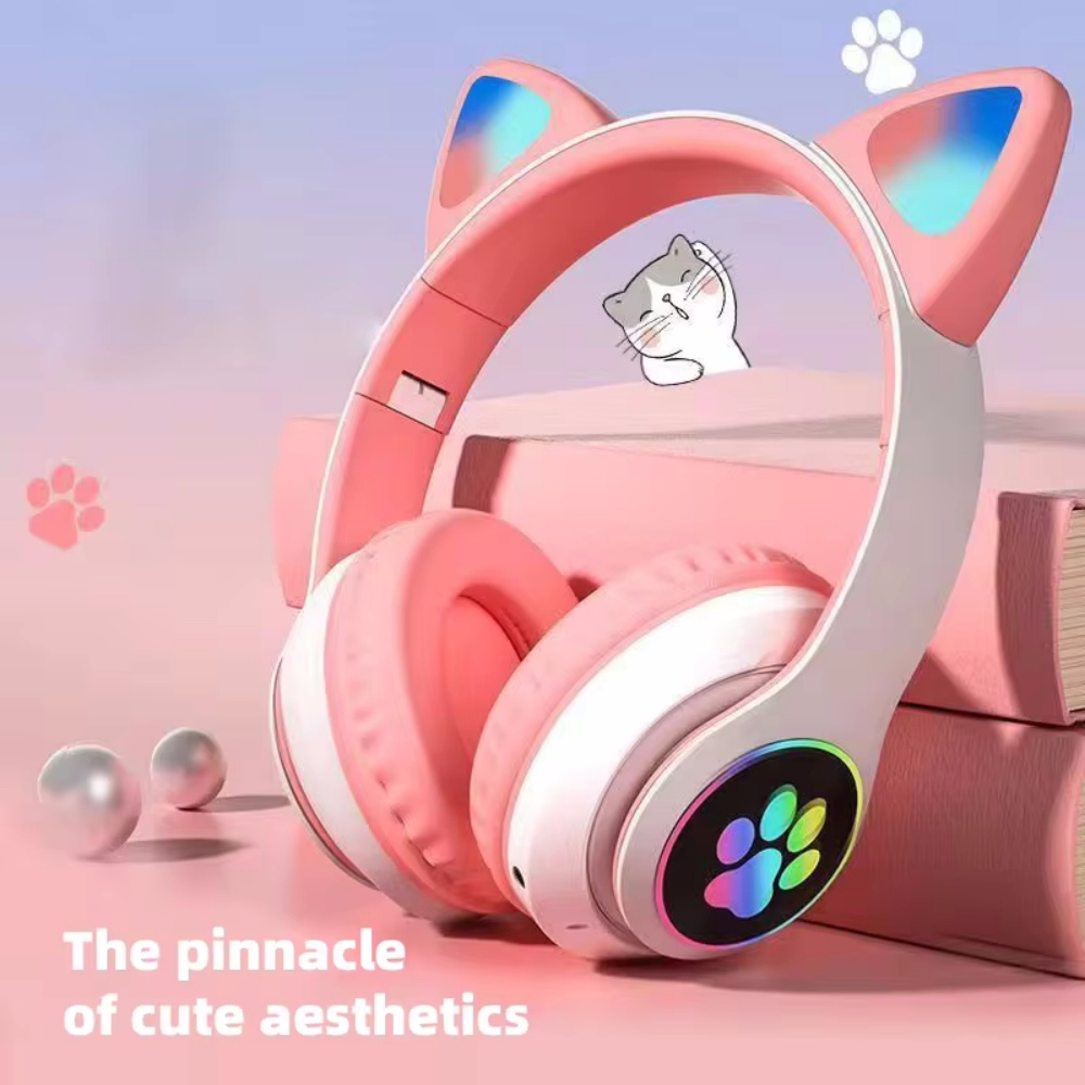Składane bezprzewodowe słuchaw – Cat Ear Bluetooth Headset Led recenzja i cena